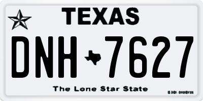 TX license plate DNH7627