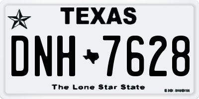 TX license plate DNH7628