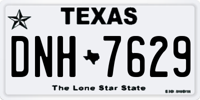 TX license plate DNH7629
