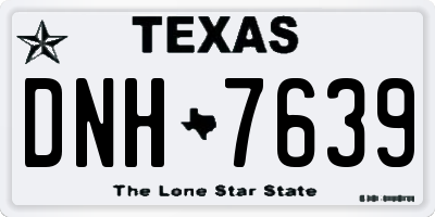 TX license plate DNH7639