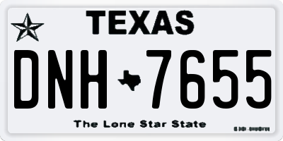 TX license plate DNH7655