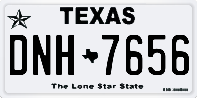 TX license plate DNH7656