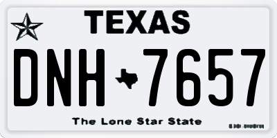 TX license plate DNH7657