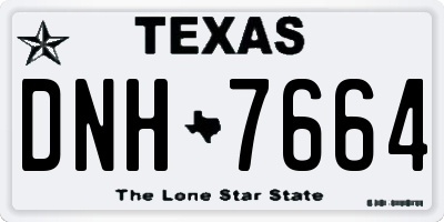 TX license plate DNH7664