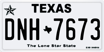 TX license plate DNH7673
