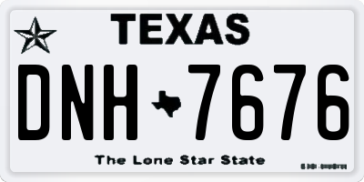 TX license plate DNH7676