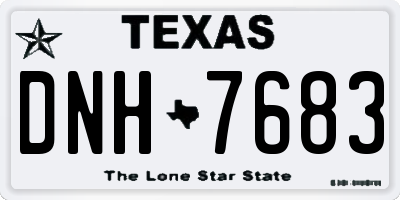 TX license plate DNH7683