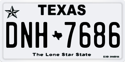 TX license plate DNH7686