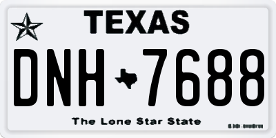 TX license plate DNH7688