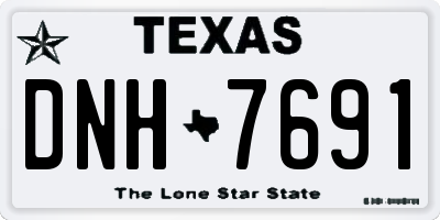 TX license plate DNH7691