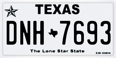 TX license plate DNH7693
