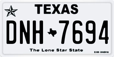TX license plate DNH7694