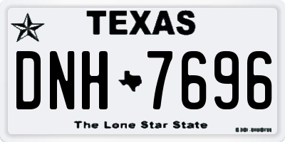 TX license plate DNH7696