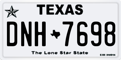 TX license plate DNH7698