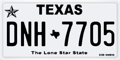 TX license plate DNH7705