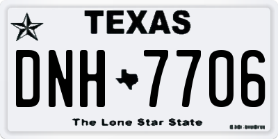 TX license plate DNH7706