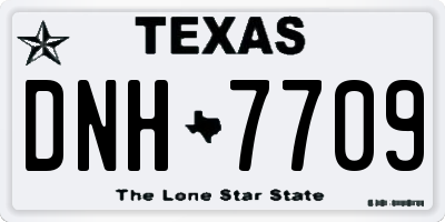 TX license plate DNH7709