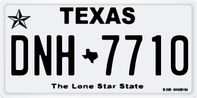 TX license plate DNH7710
