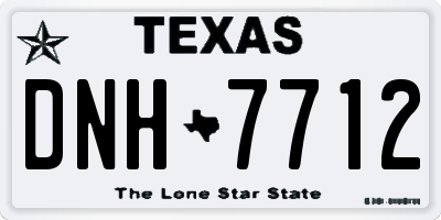 TX license plate DNH7712