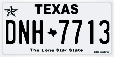 TX license plate DNH7713