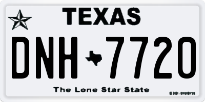 TX license plate DNH7720