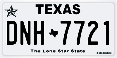 TX license plate DNH7721