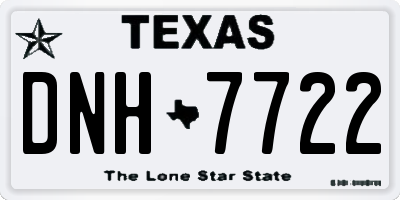 TX license plate DNH7722