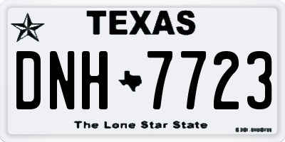 TX license plate DNH7723