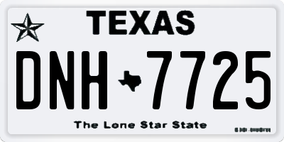 TX license plate DNH7725
