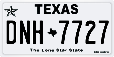 TX license plate DNH7727