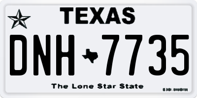 TX license plate DNH7735