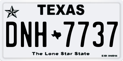 TX license plate DNH7737