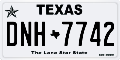 TX license plate DNH7742