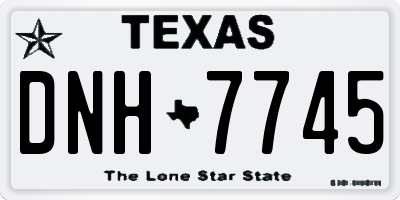 TX license plate DNH7745