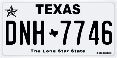 TX license plate DNH7746