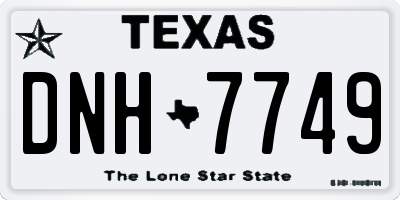 TX license plate DNH7749