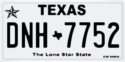 TX license plate DNH7752