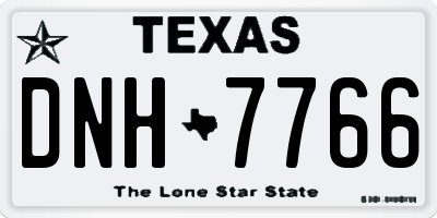 TX license plate DNH7766