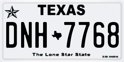 TX license plate DNH7768
