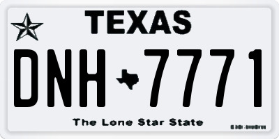 TX license plate DNH7771