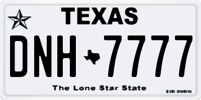 TX license plate DNH7777