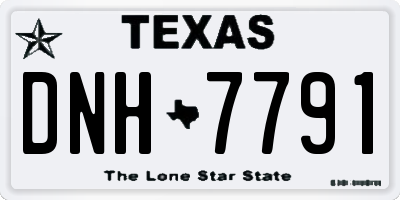 TX license plate DNH7791