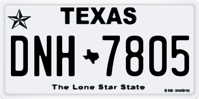 TX license plate DNH7805
