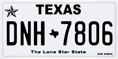 TX license plate DNH7806