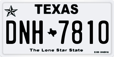 TX license plate DNH7810
