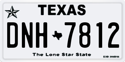 TX license plate DNH7812