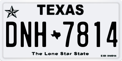 TX license plate DNH7814