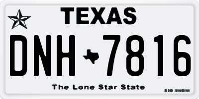 TX license plate DNH7816
