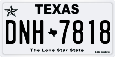 TX license plate DNH7818