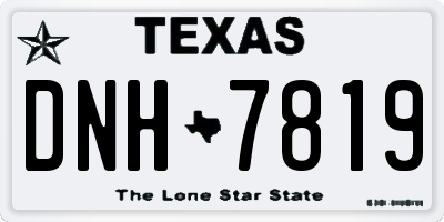 TX license plate DNH7819